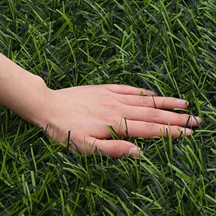 Clôture Artificielle Vert clair 1 x 3 m PVC et Acier - 5