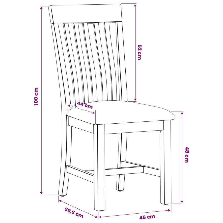 Chaise de salle à manger 2 pcs Bois de chêne massif Noir - 8