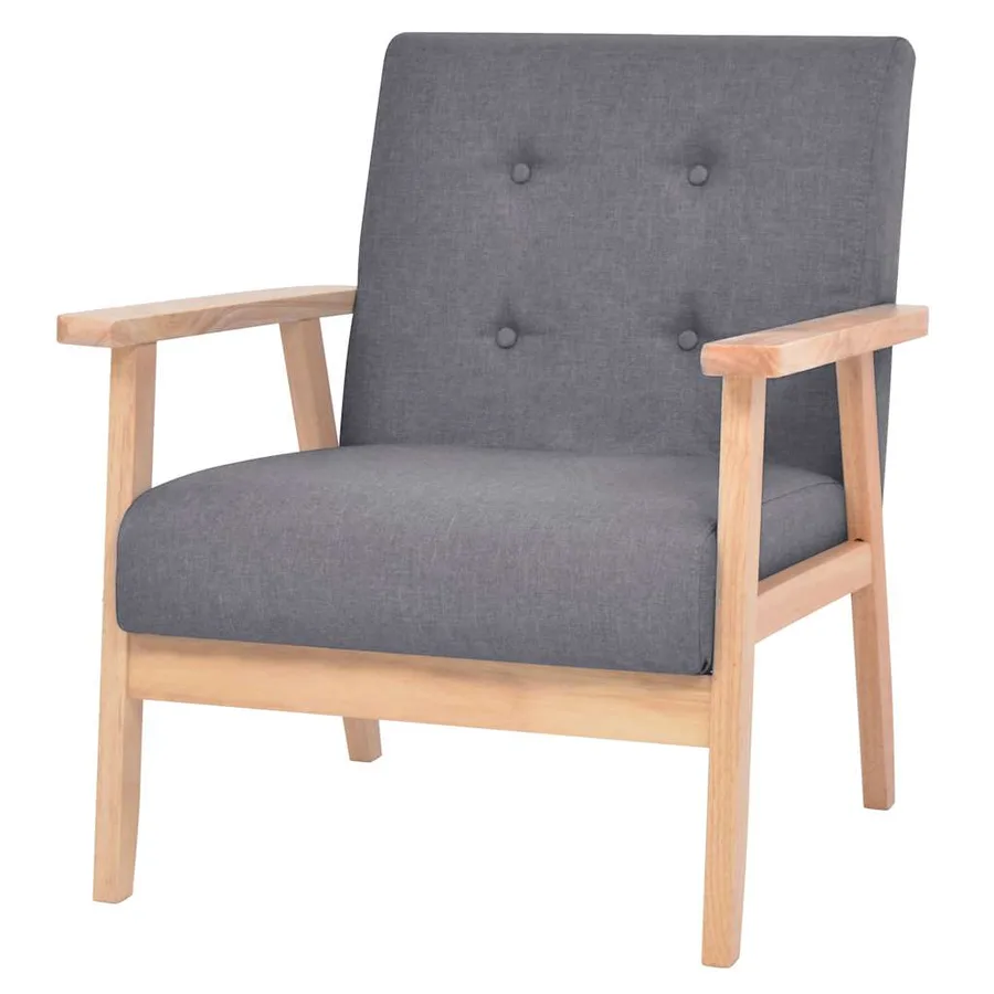 Ensemble de canapés 2 pcs Tissu Gris foncé - 4