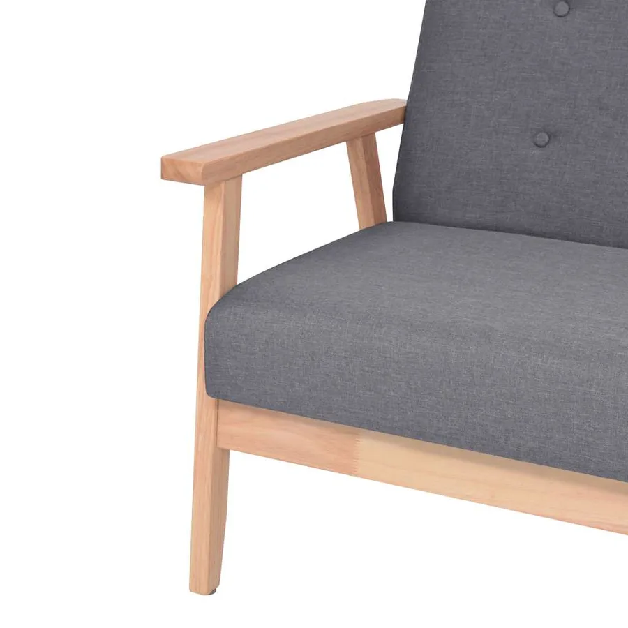 Ensemble de canapés 2 pcs Tissu Gris foncé - 6