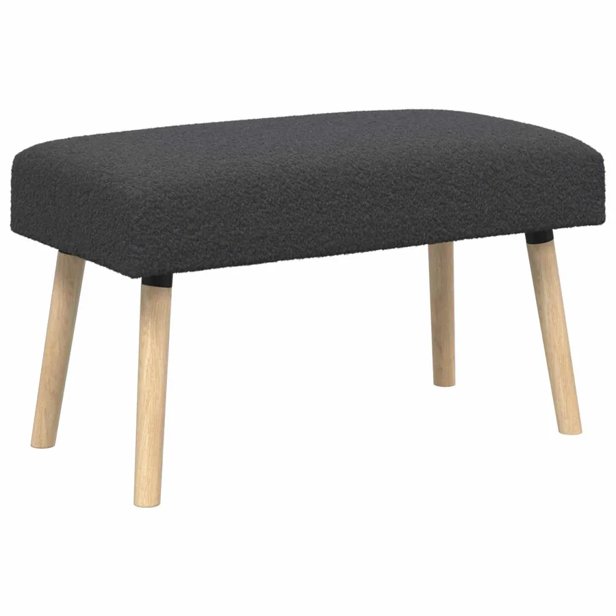 banc Uni Gris foncé 80 x 40 x 46 cm Bouclé - 2