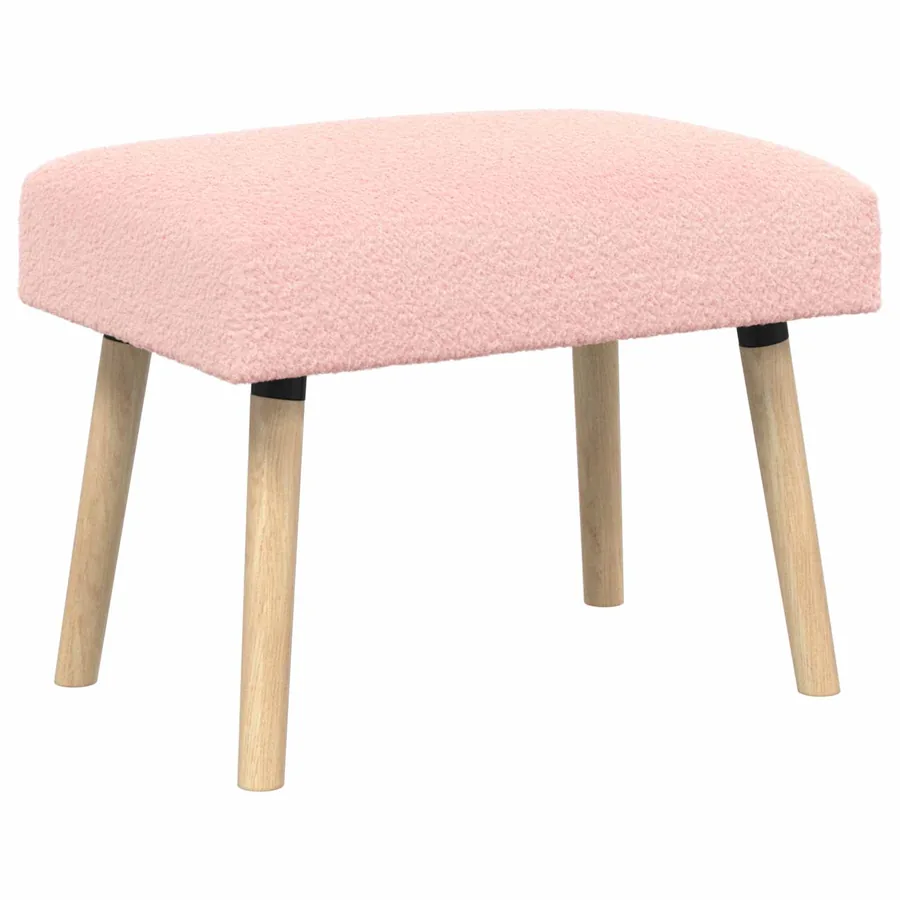 banc Uni Rose 60 x 40 x 45 cm Bouclé - 2