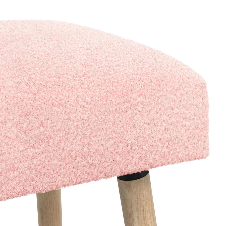 banc Uni Rose 60 x 40 x 45 cm Bouclé - 6