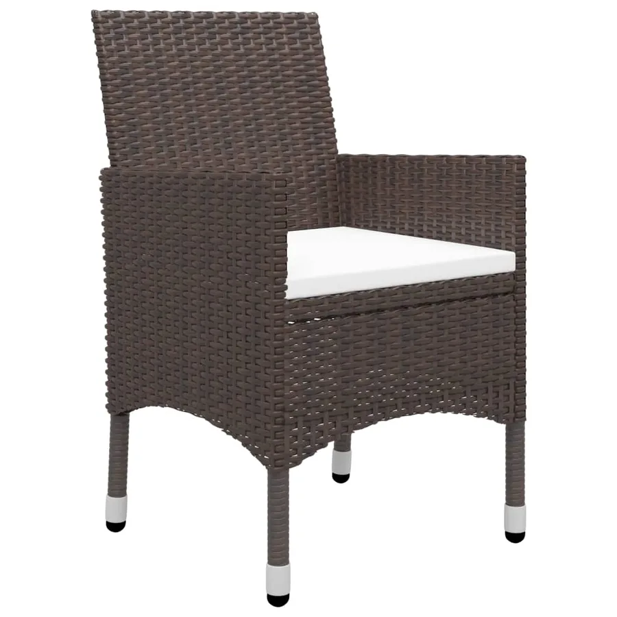 Ensemble à manger de jardin 5 pcs Marron - 6