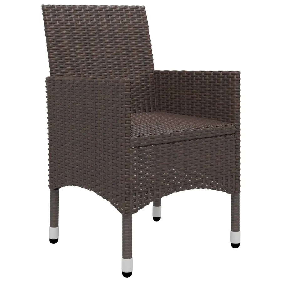 Ensemble à manger de jardin 5 pcs Marron - 8
