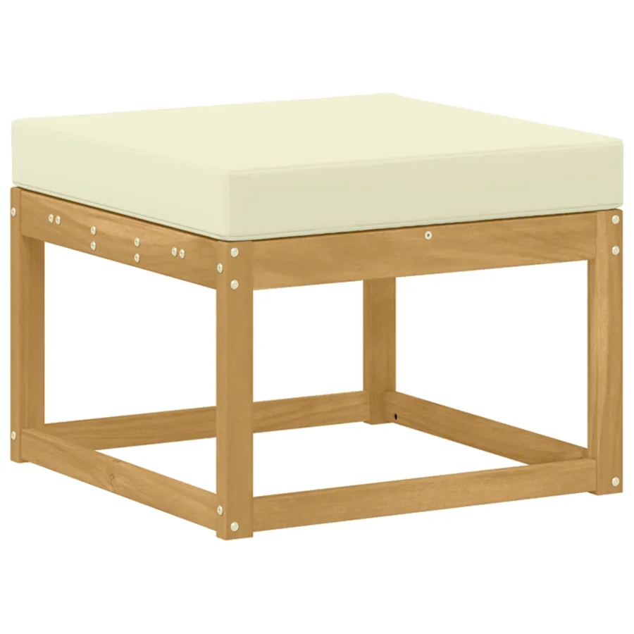 Ensemble de canapés d'extérieur 6 pcs Blanc et crème Polyester - 4