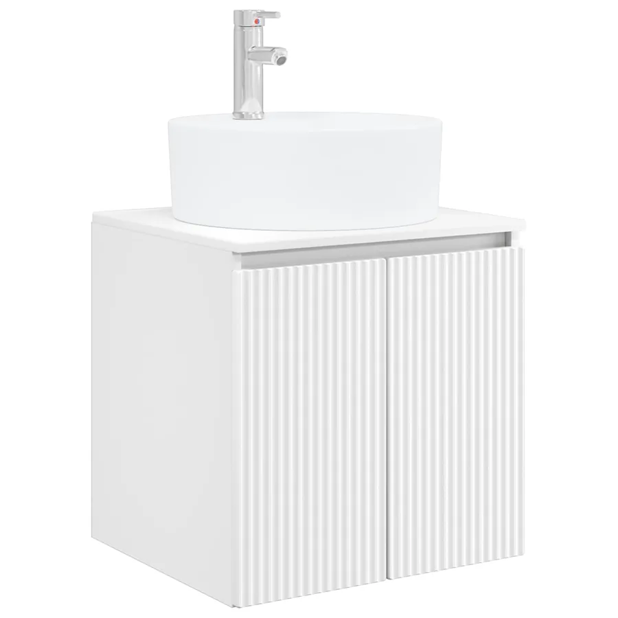 Vanité de lavabo mural Blanc 49,5 x 44,5 x 65 cm - 2