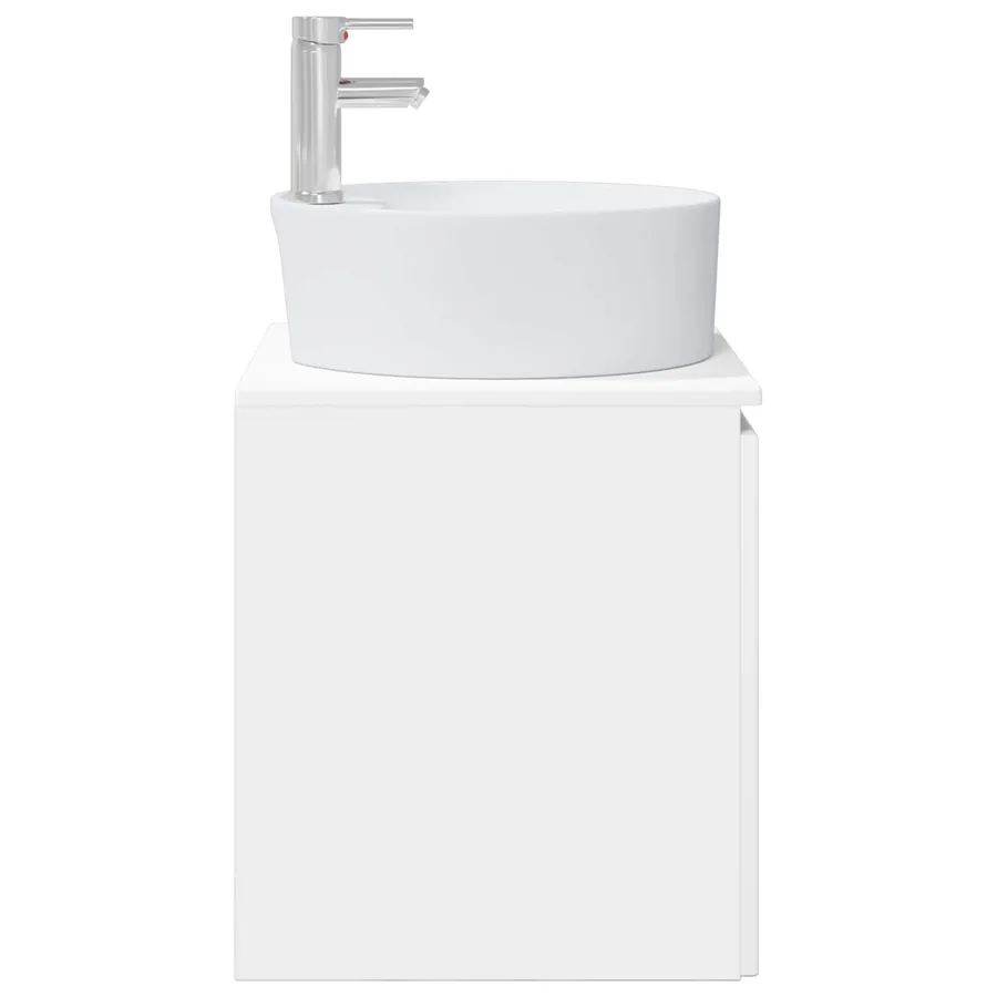 Vanité de lavabo mural Blanc 49,5 x 44,5 x 65 cm - 4