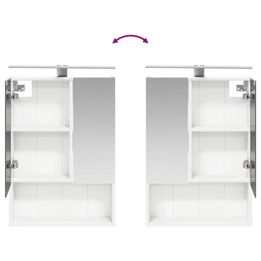 Ensemble d'armoire de salle de bain 5 pcs Blanc - 12