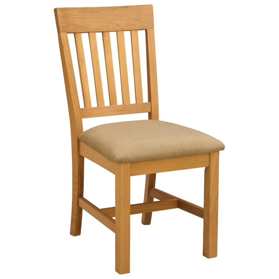 Chaise de salle à manger 2 pcs Bois de chêne massif Beige - 2