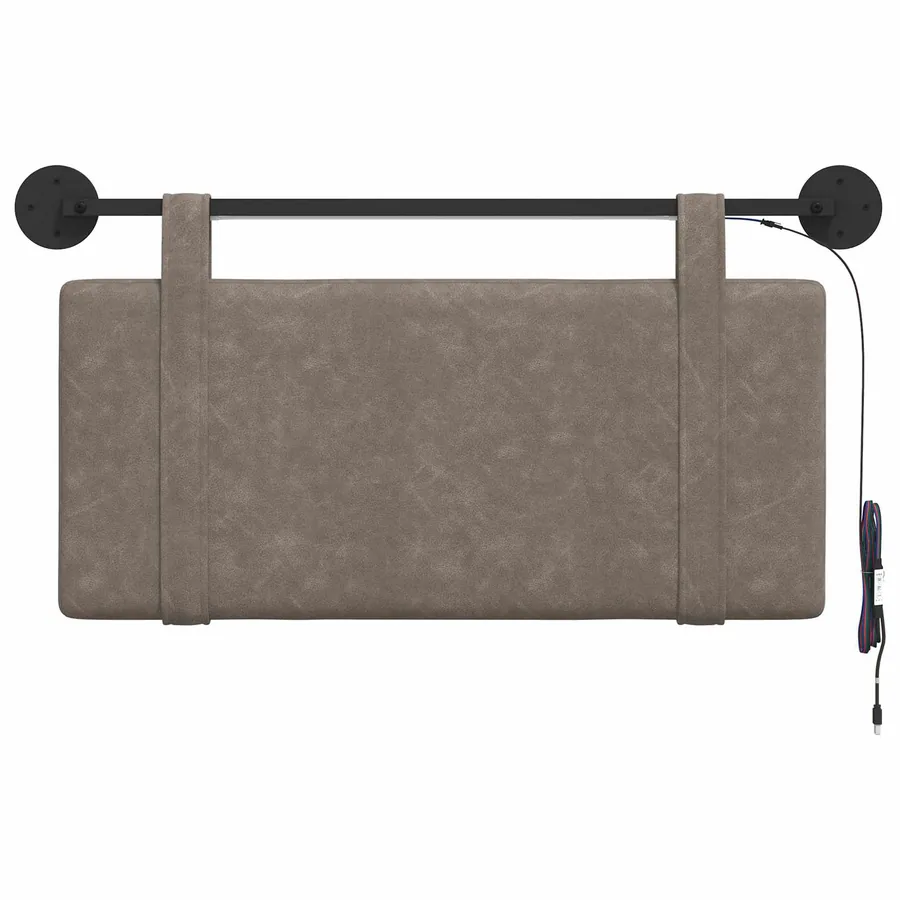 Tête de lit suspendue Avec lumière LED Gris PU antique - 6