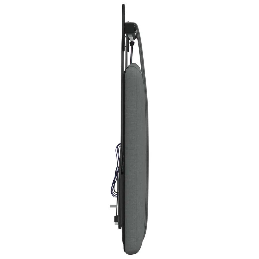 Tête de lit suspendue Avec lumière LED Gris foncé Tissu - 7