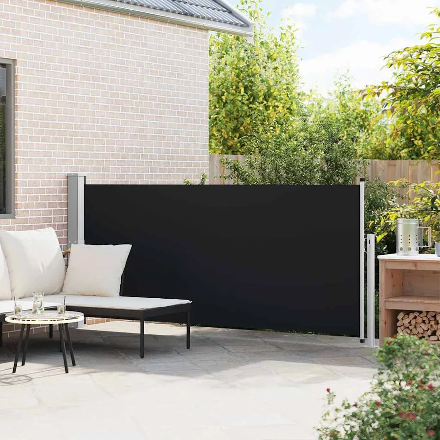 Auvent latéral rétractable 140 x 300 cm Noir - 3
