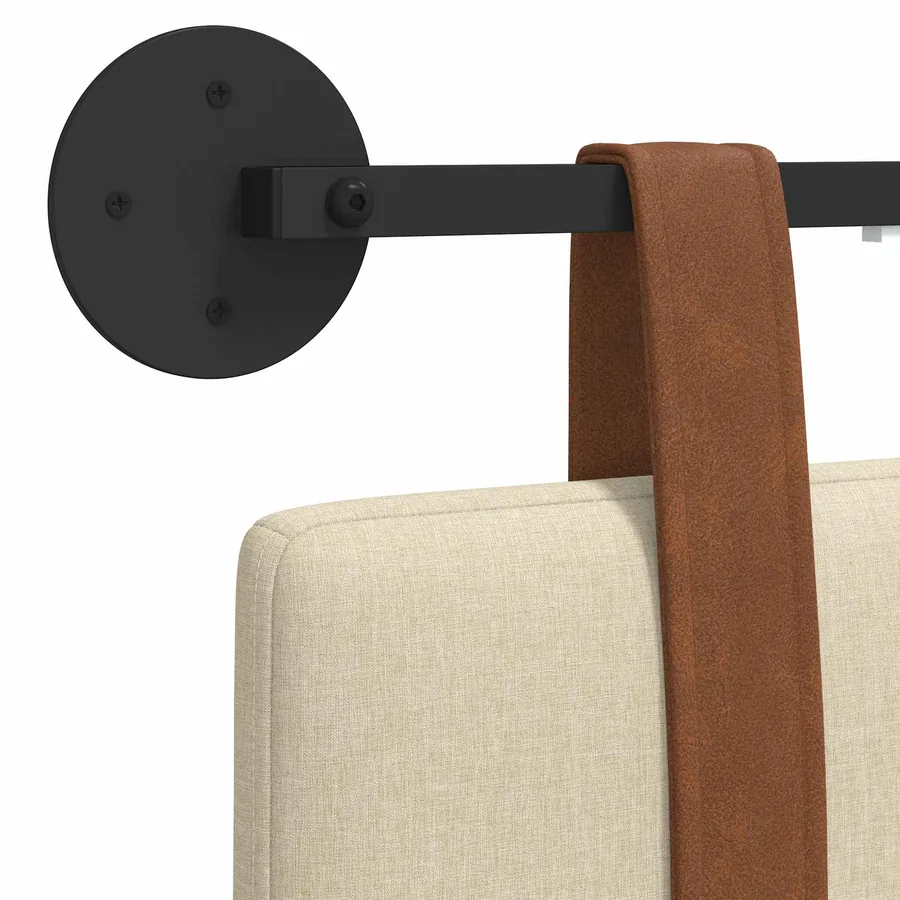 Tête de lit suspendue Avec lumière LED Crème PU antique - 10