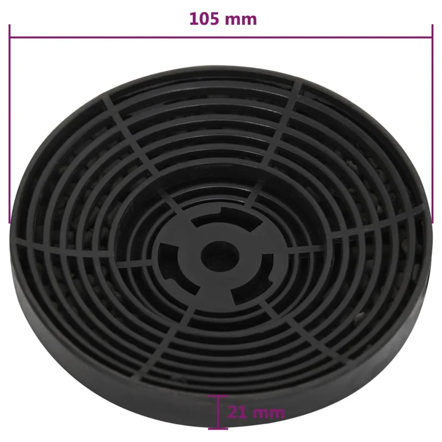 Filtres à charbon pour hotte de cuisine 2 pcs 105x21 mm - 5