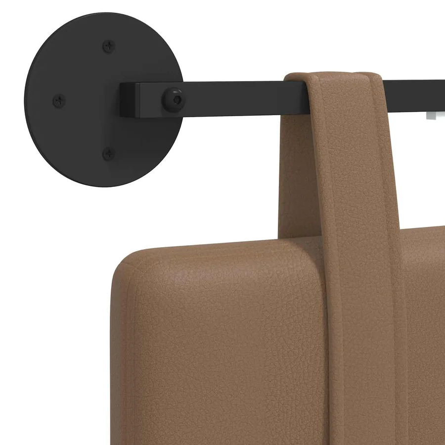 Tête de lit suspendue Avec lumière LED Cappuccino Simili cuir - 10