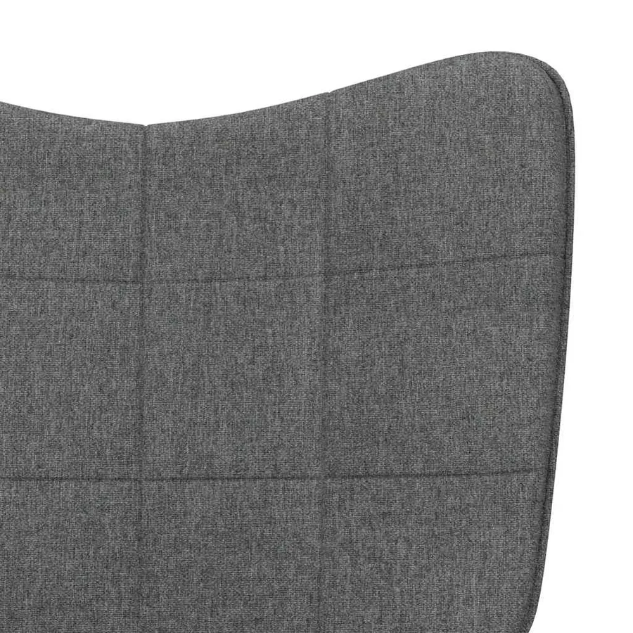 Chaise à bascule Gris foncé Tissu - 6