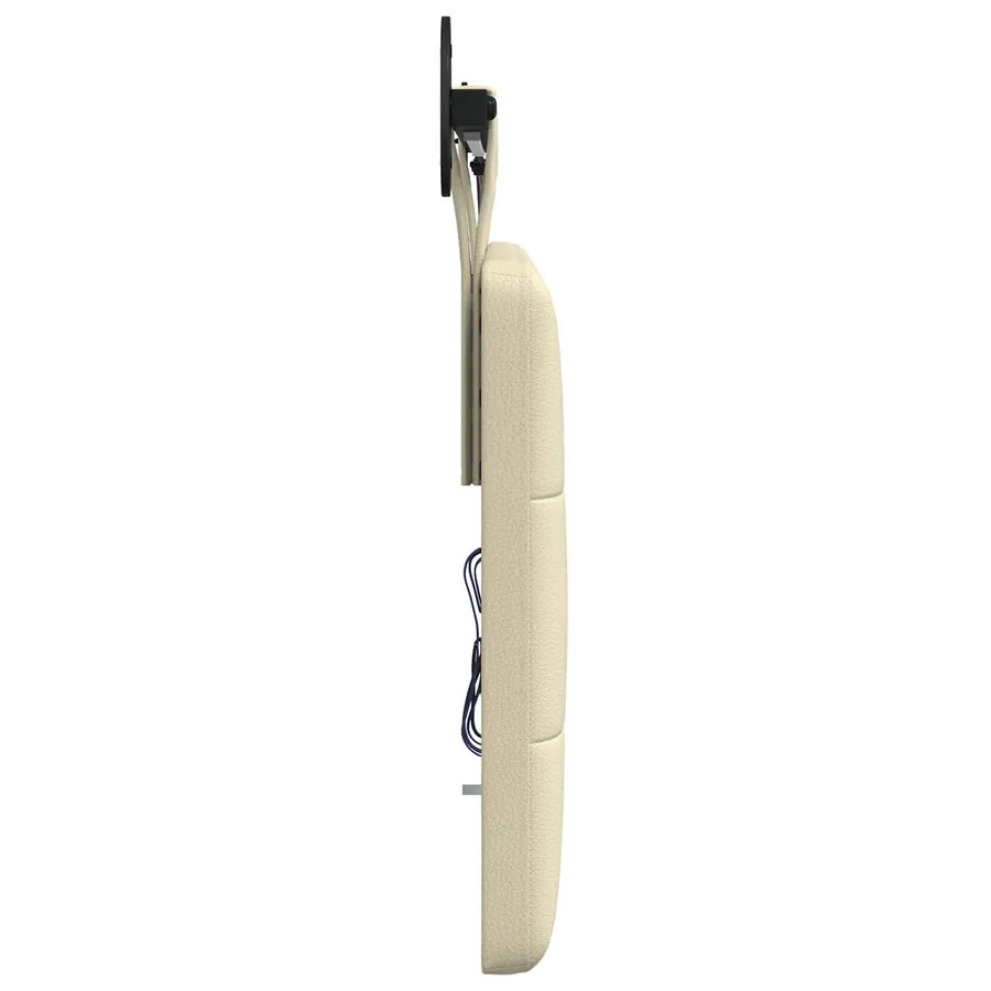 Tête de lit suspendue Avec lumière LED Crème Simili cuir - 7