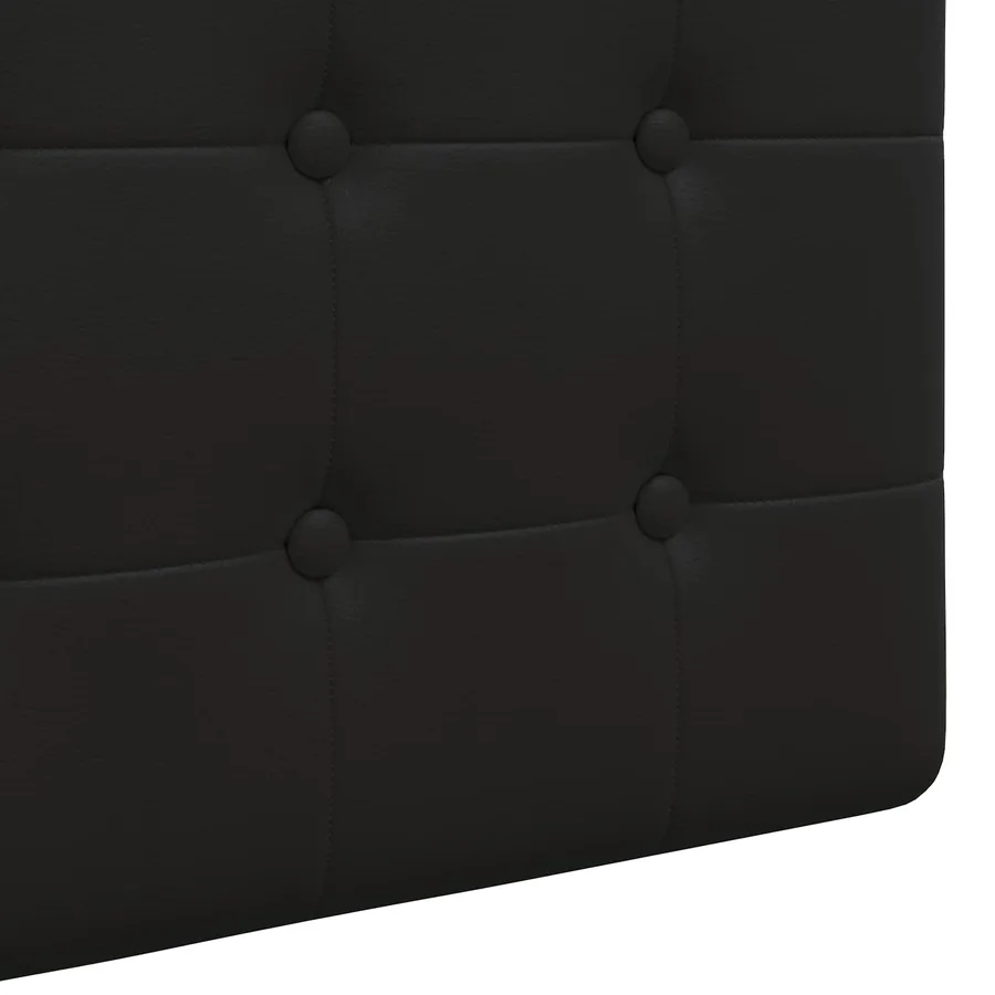 Tête de lit suspendue Avec lumière LED Noir Simili cuir - 9