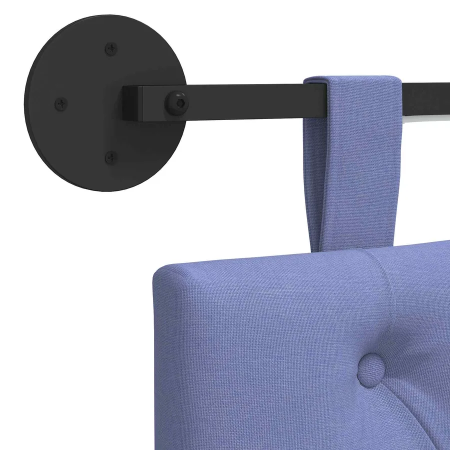 Tête de lit suspendue Avec lumière LED Bleu denim Tissu - 10