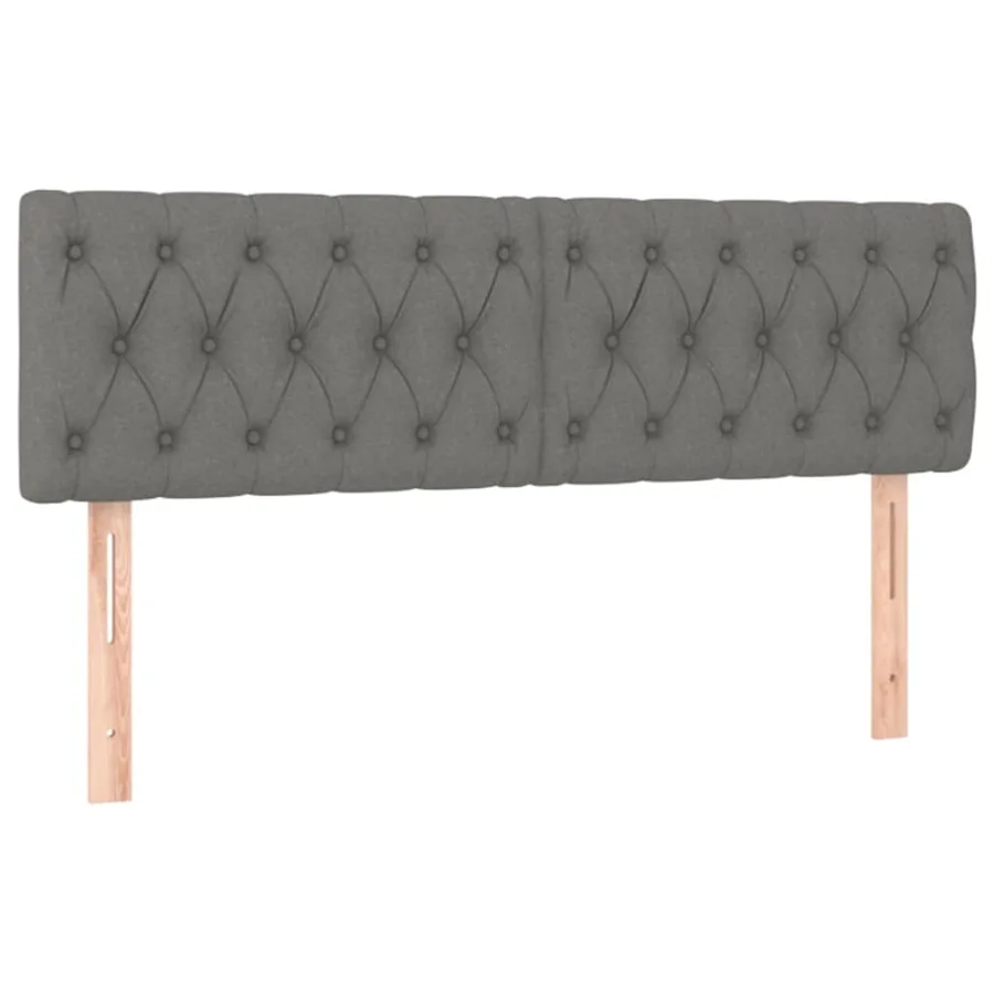 Sommier à lattes de lit et matelas et LED Gris foncé 140x190 cm - 7