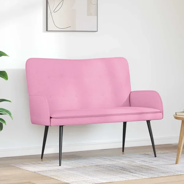 Sofa 2 places Rose 115 x 61 x 87 cm Tissu