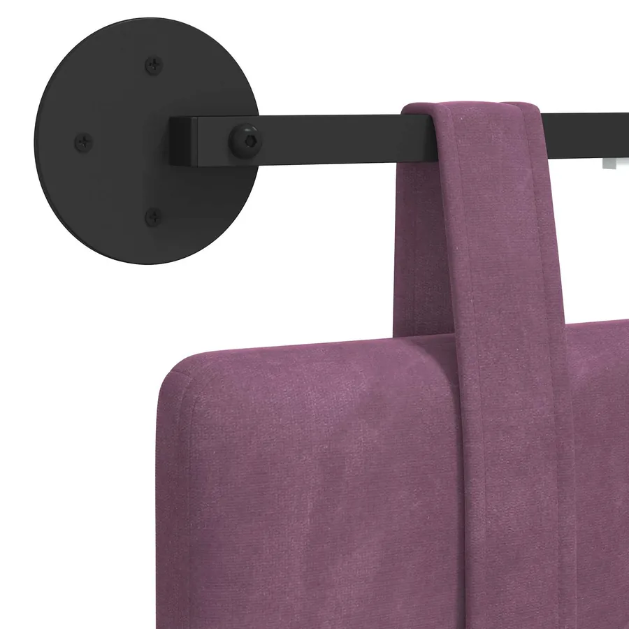 Tête de lit suspendue Avec lumière LED Pourpre Velours - 8