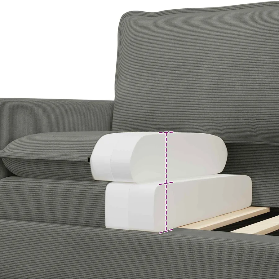 Ensemble de Canapés 2 pcs Gris clair Tissu - 6