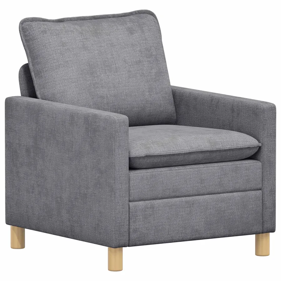 Ensemble de Canapés 2 pcs Gris clair Polyester - 3