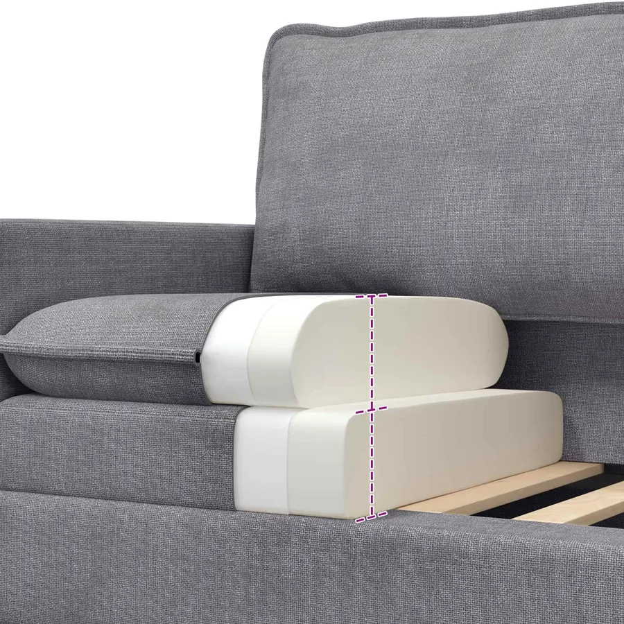 Ensemble de Canapés 2 pcs Gris clair Polyester - 6