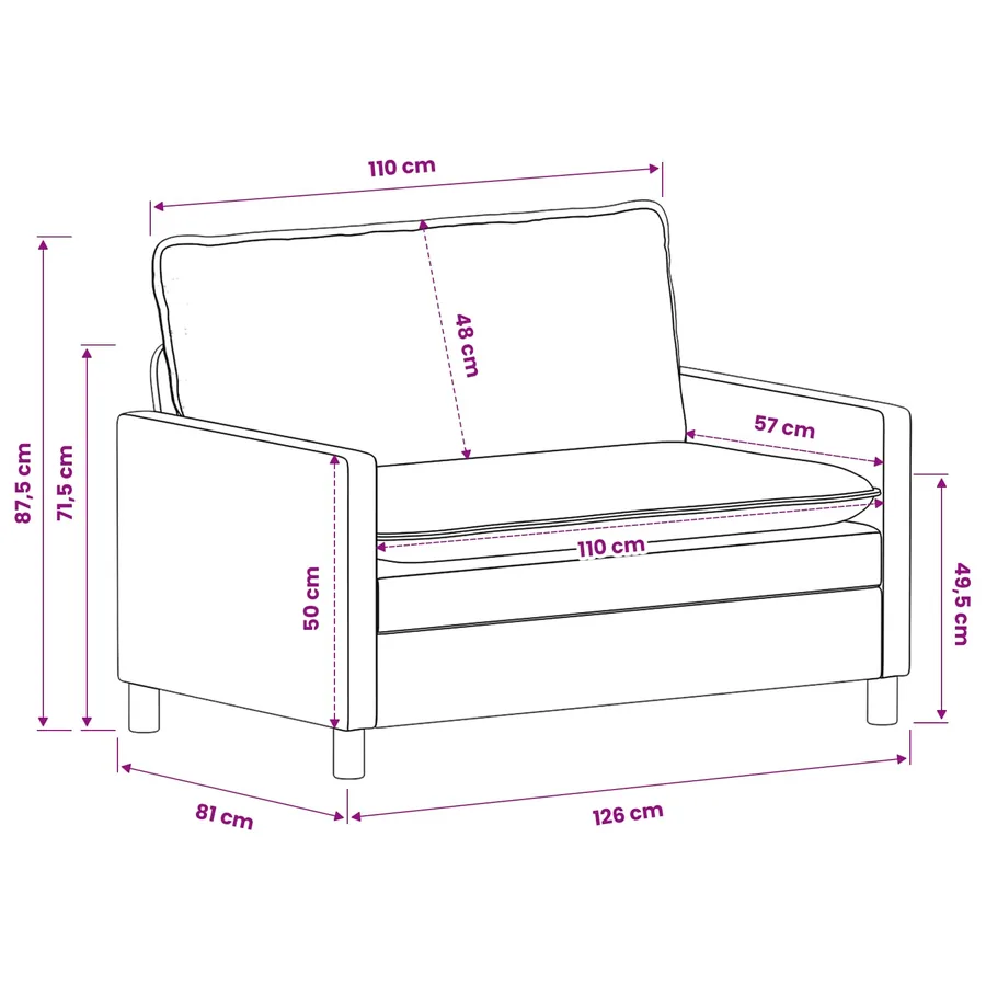 Ensemble de Canapés 2 pcs Gris clair Polyester - 9