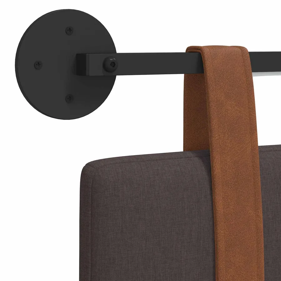 Tête de lit suspendue Avec lumière LED Marron foncé PU antique - 10