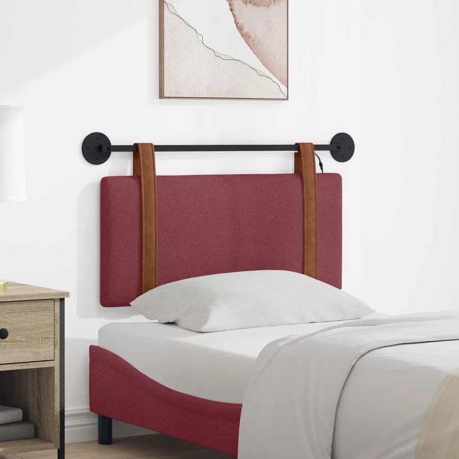 Tête de lit suspendue Avec lumière LED Bordeaux PU antique