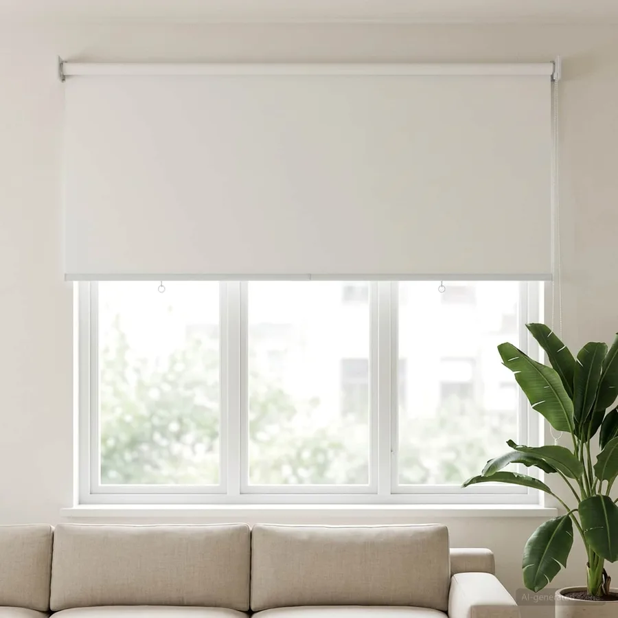 Store roulant extérieur protection UV Blanc Polyester - 3