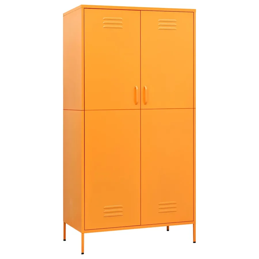 Garde-robe Jaune moutarde 90x50x180 cm Acier - 2
