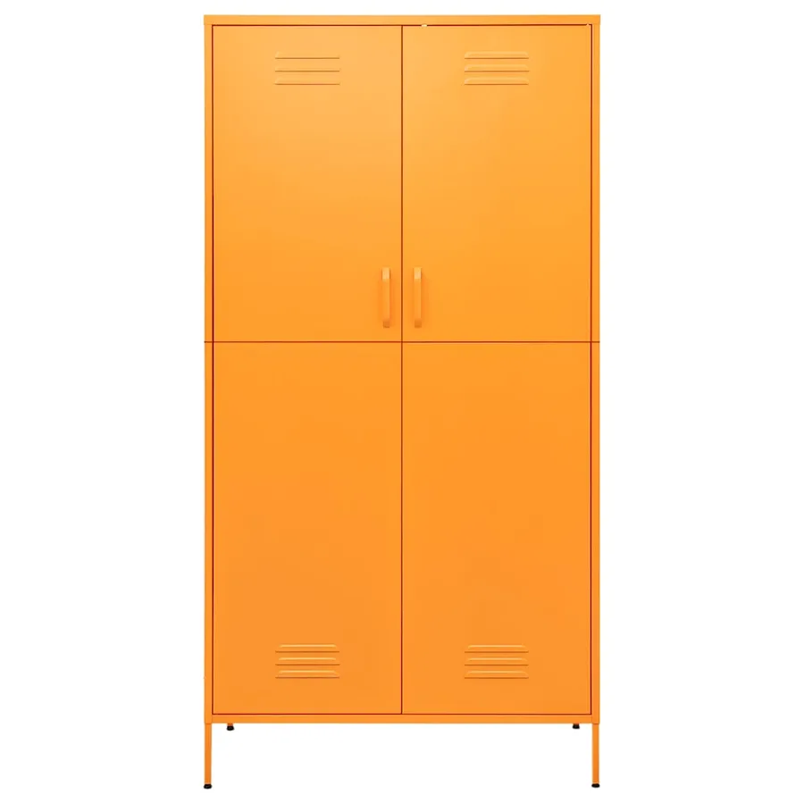 Garde-robe Jaune moutarde 90x50x180 cm Acier - 3