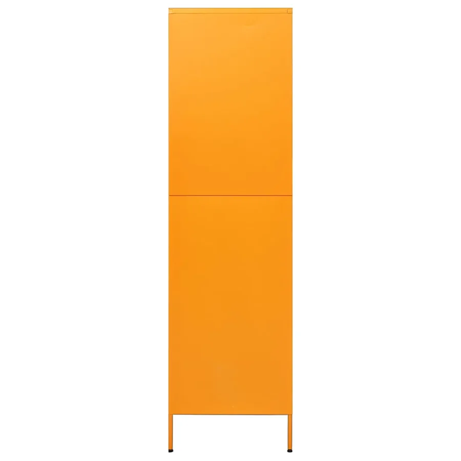 Garde-robe Jaune moutarde 90x50x180 cm Acier - 4