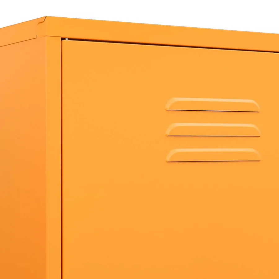 Garde-robe Jaune moutarde 90x50x180 cm Acier - 8