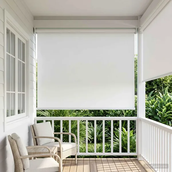 Store roulant extérieur protection UV Blanc 65 x 230 cm (L x H)