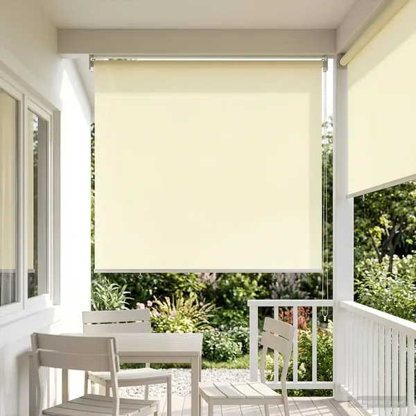 Store roulant extérieur protection UV Crème Polyester