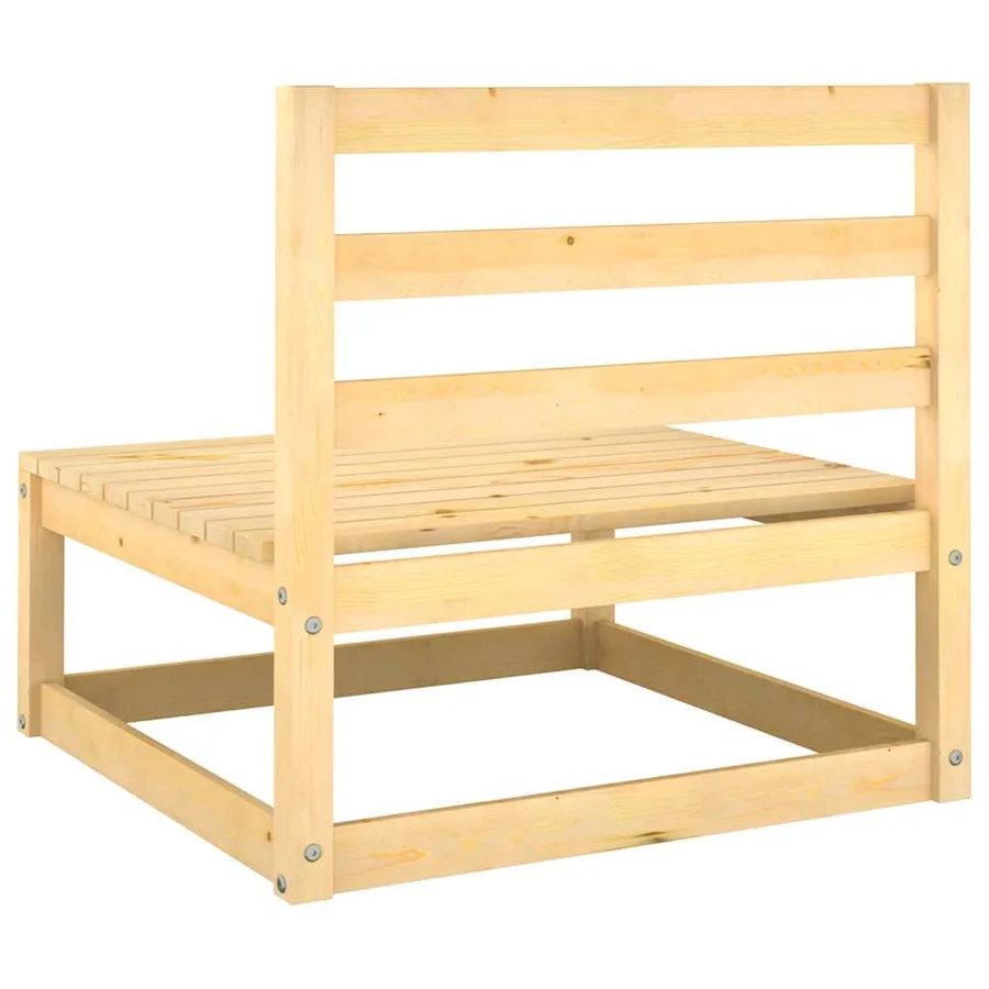 Salon de jardin 3 pcs avec coussins Bois de pin massif - 6