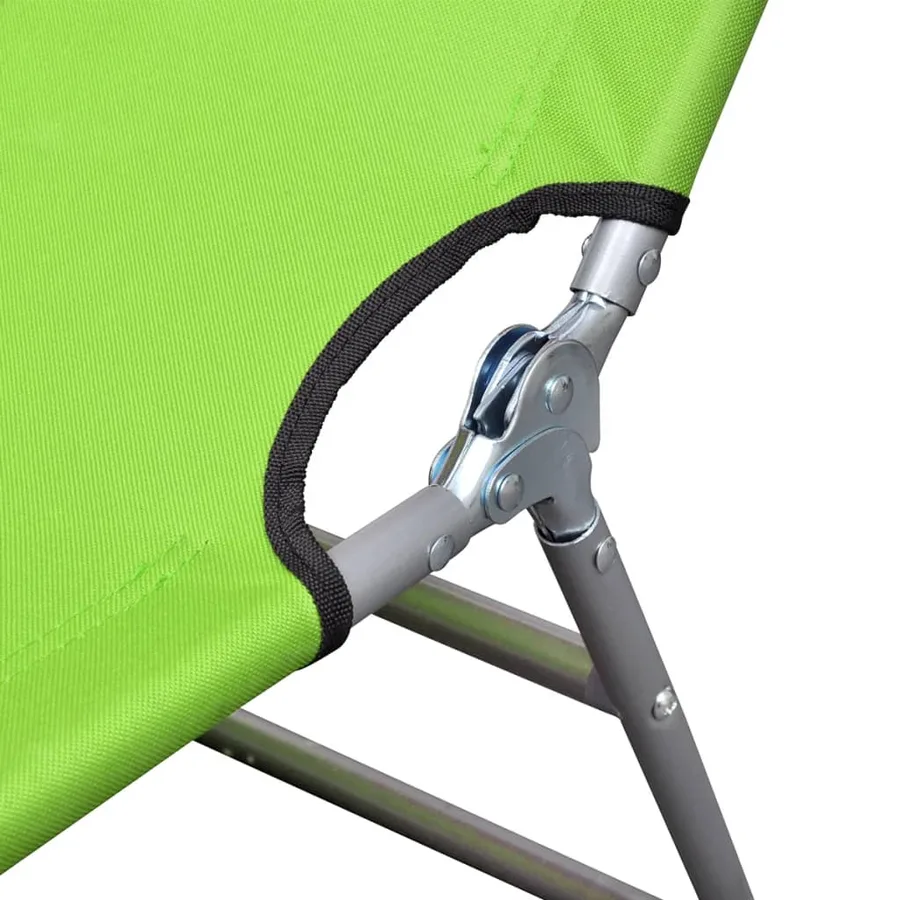 Chaise longue pliable acier enduit de poudre noir - 10