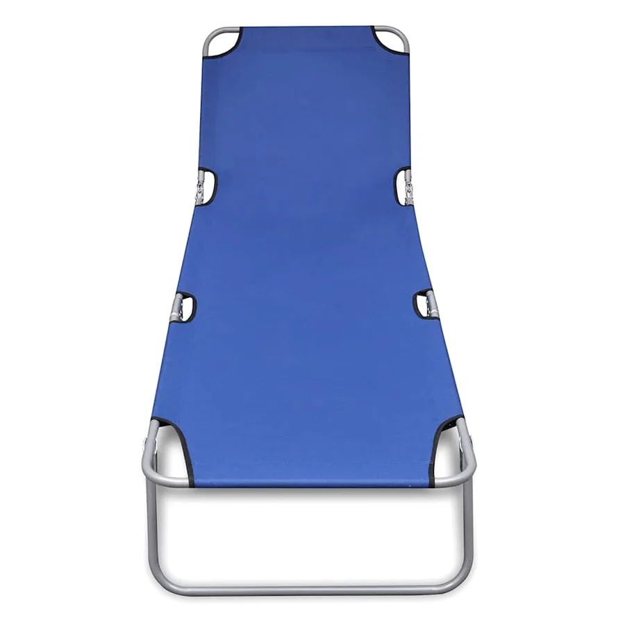 Chaise longue pliable acier enduit de poudre noir - 14