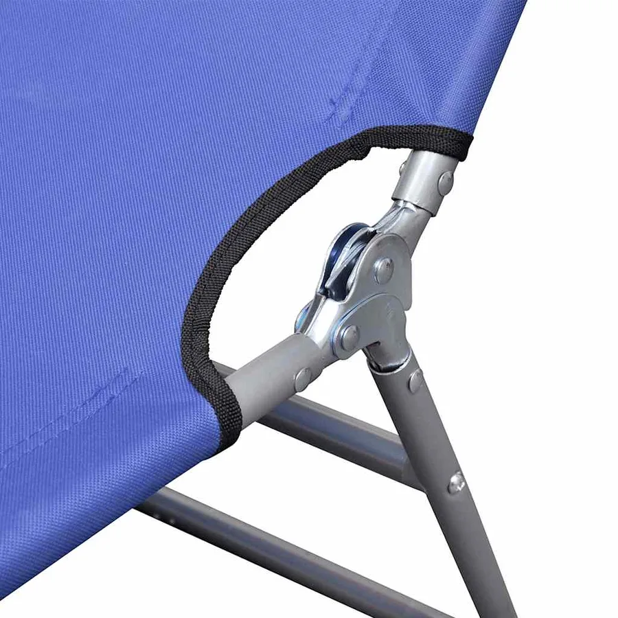 Chaise longue pliable acier enduit de poudre noir - 16