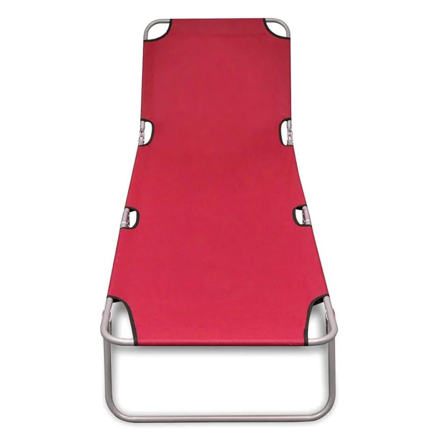 Chaise longue pliable acier enduit de poudre noir - 20
