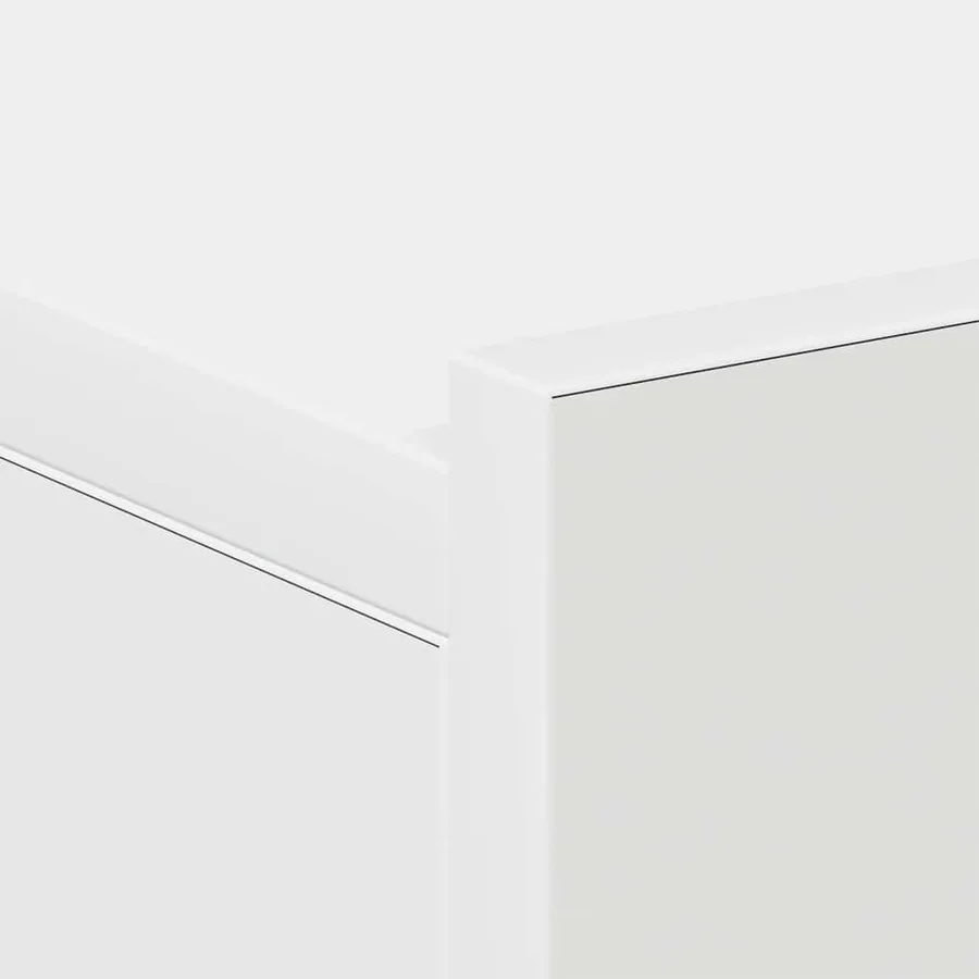 Tables de chevet flottantes 2 pcs Blanc bois d’ingénierie - 10