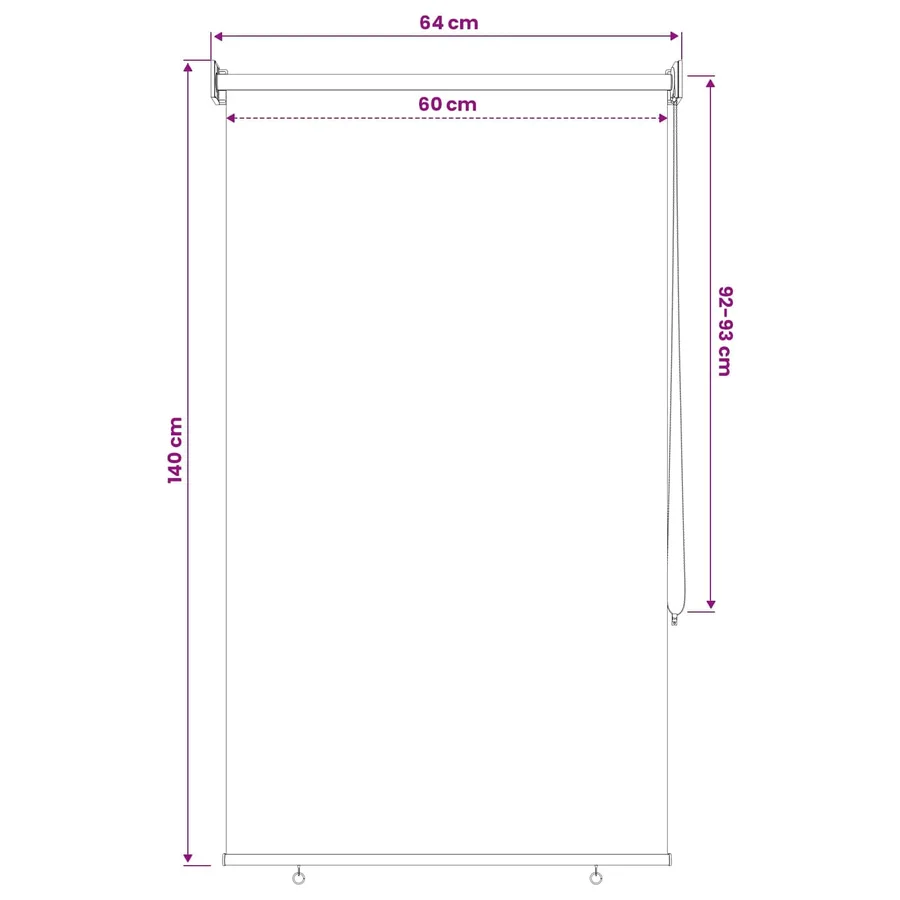 Store roulant extérieur protection UV Anthracite Polyester - 12