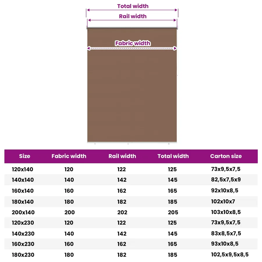 Store roulant extérieur protection UV Taupe Polyester - 13