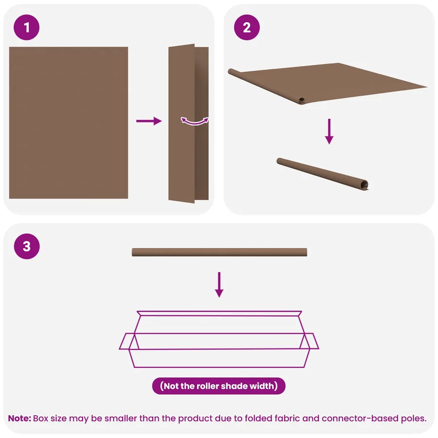 Store roulant extérieur protection UV Taupe Polyester - 15