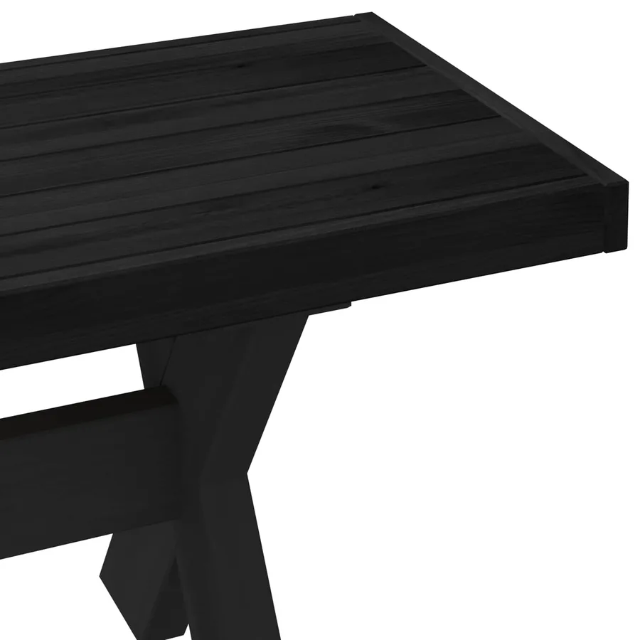 Banc de salle à manger NOAIN 180 x 41 x 45 cm Pin massif Noir - 7